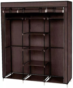 Armoire de chambre à coucher d'angle portable et pliable en tissu non tissé prix de meubles de maison vente en gros bon marché - Product Image 5