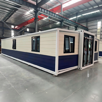 Casa Móvil Fácil de Instalar, Casa Contenedor Expandible de 20 pies con Dormitorio, Cocina, Sala de Estar, Diseño Prefabricado Minimalista