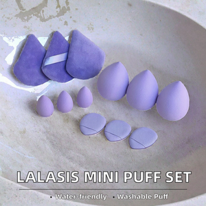 Set de Esponjas de Maquillaje Macaron de Marca Privada, Esponja Hidrófila de Poliuretano para Polvo, Forma de Huevo - Product Image 2