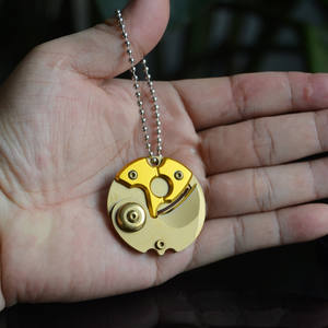 Llavero plegable portátil de acero inoxidable, cuchillo OEM personalizable, grado DIY para acampar - Product Image 2