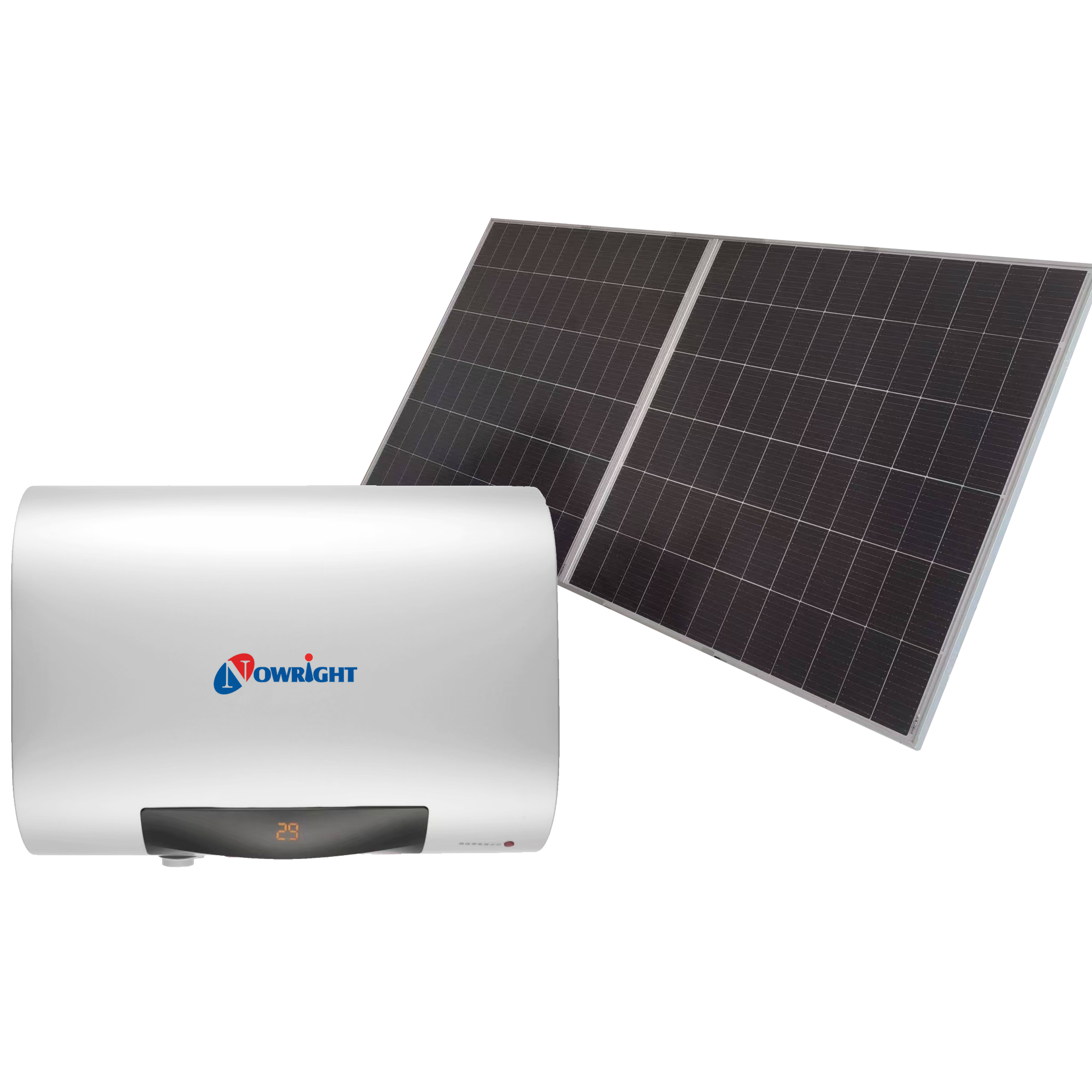Solar Water Heater with Hybrid Backup System Space-Saving Solution for Outdoor Use in Hotels, RVs & Households