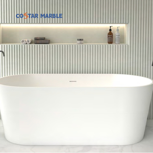 Costar bagno e cucina vasche da bagno e vasche idromassaggio cuccette a superficie solida <span class=keywords><strong>vasca</strong></span> da bagno in acrilico Freestanding <span class=keywords><strong>vasca</strong></span> da bagno a parete singola - Product Image 1