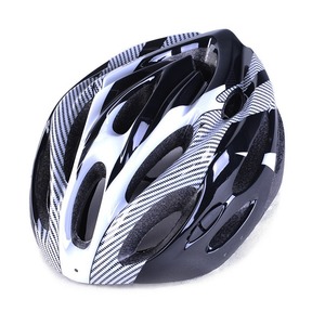 Casque de vélo, casque de sécurité pour le cyclisme, taille unique, bleu, motif en fibre de carbone, design breveté - Product Image 4