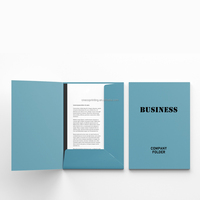 Dossier de présentation en papier personnalisé avec impression de logo pour l'identité de l'entreprise