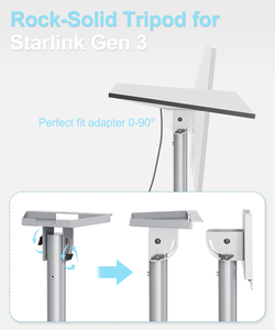 Adaptador de Trípode Starlink Gen 3, Soporte Ajustable (V3) para Antena Estándar, 35.447.2, Altura 90, Inclinación, Plegable, Resistente al Agua, para Exteriores - Product Image 2