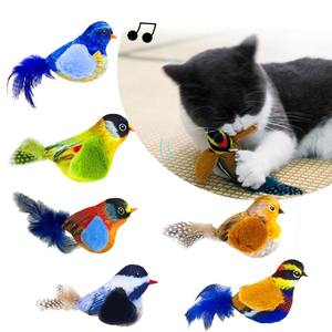 <span class=keywords><strong>Vivid</strong></span> Bird Chirping Nuevo personalizado al por mayor Juguetes realistas para mascotas Juguetes para pájaros y gatos Juguetes interactivos para gatos Movimiento de aleteo - Product Image 1