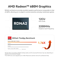 Mini PC Beelink SER5 MAX 7735HS con Procesador AMD Ryzen 7, 24 GB de RAM LPDDR5, SSD de 500 GB, WiFi6, BT5.2, HDMI 4K, DP, Tipo-C, Computadora de Escritorio