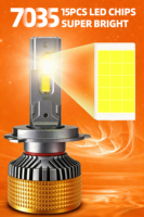 Phare LED H4 super économique 80W 8000 lumens, ampoule de voiture H1 H7 9005 9006 9012 H11 pour voiture universelle