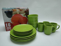 Vente en gros de tasses à café jetables en porcelaine colorées de 12 oz, finition rouge, vaisselle et ensembles de vaisselle jetables en stock