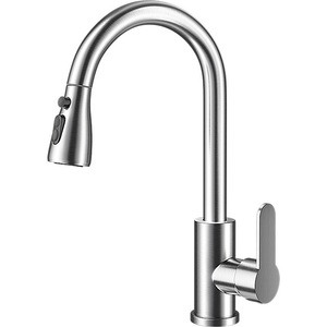 Grifo de Lavabo Moderno Monomando con Rociador Extraíble, Válvula Cerámica, Montaje en Cubierta, Un Solo Orificio 5.0-6.9in - Product Image 3