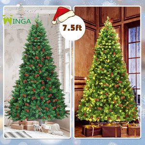 <span class=keywords><strong>Sapin</strong></span> de Noël artificiel haut de gamme de 7,5 pieds, en abriolé, avec charnières, pour une décoration de Noël parfaite |   Vente en gros, prix compétitif et échantillon - Product Image 3