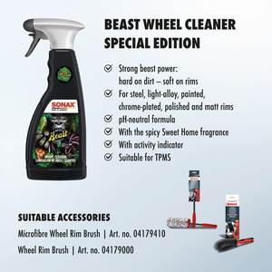Nettoyant pour jantes Beast Edition Spéciale 500ml, puissant, édition limitée, efficace sur la saleté, doux pour les jantes. - Product Image 2
