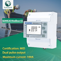 SDM630 Modbus V2 pengukur energi pintar, kelas perlindungan IP51 Eastron tiga fase Din rel WIFI