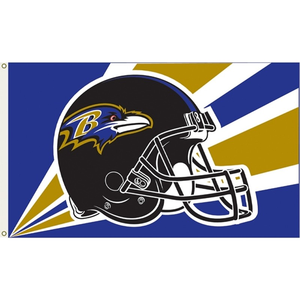 Wholesale High Quality Design <b>Flags</b> 3x5ft Sporting Event Custom Baltimore Ravens <b>Flag</b> - Product Image 4