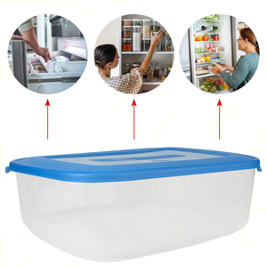 Contenitore Rettangolare per Alimenti da 10 Litri con Coperchio Ermetico per Frigorifero 39x30x13h cm Lavabile in Lavastoviglie Plastica per Alimenti - Product Image 3