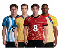 TF189 Globale Fußball-Meisterschafts-Stil Fan-Fußballtrikots Kollektion Nationalmannschaftshemden Kurzarm Atmungsaktiv Schnelltrocknend Weltweit