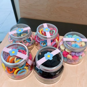 Élastiques à cheveux colorés en caoutchouc pour enfants coréens, bandeaux élastiques pour filles, serviettes à cheveux, chouchous qui ne blessent pas - Product Image 3