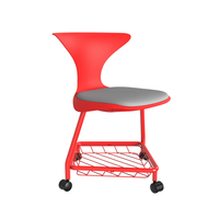 Chaise d'étude et de formation en PP, design moderne, prix usine, mobile avec filet porte-livres