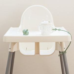 Tongtu Luxury Bpa Free Adjustable Straps Silicone Teether Ring Soft Toy Anti-Lost Chain Babies Kids Solid Color <b>Pacifier</b> Safety - Product Image 6