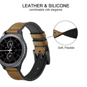 Correa de <span class=keywords><strong>Reloj</strong></span> de Silicona y Cuero Genuino con Hebilla de Acero Inoxidable <span class=keywords><strong>para</strong></span> <span class=keywords><strong>Samsung</strong></span> <span class=keywords><strong>Galaxy</strong></span> <span class=keywords><strong>Watch</strong></span> <span class=keywords><strong>3</strong></span> de 22mm, Precio de Fábrica - Product Image 2