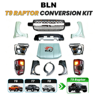Kit carrosserie pour Ford Ranger T6 T7 T8, mise à niveau vers le style Ranger T9 Raptor, kit de conversion de pick-up avec assemblage de phares et de feux arrière