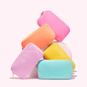 Soft Travel Make Up Pouches Toiletry Cosmetic Pouch Makeup Bag Cosmetics With Zipper Custom