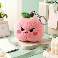 Porte-clés en peluche pêche Kawaii, breloque personnalisée en peluche pour les boutiques de cadeaux, les événements, les souvenirs et les promotions de marques