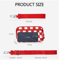 Tas RFID Custom Logo Nylon Multifungsi Tempat Kartu Paspor Dompet Plum Tas Selempang Tas Leher Paspor