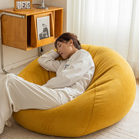 Fauteuil paresseux moderne en suède pour une personne, avec housse amovible, fauteuil inclinable multifonctionnel en tissu pour salon
