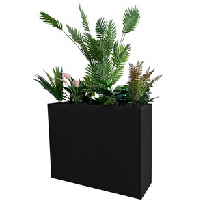 Jardinera Cuadrada Urbana de Metal Negro, Acero Resistente, Uso Interior y Exterior, Resistente al Óxido, OEM ODM Personalizado, Acento Geométrico - Product Image 6