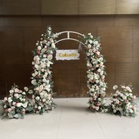 Porte de lune florale de décoration d'arc d'anneau de fleur de mariage KCFA-133 pour l'occasion de réception