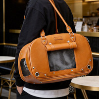 Klassischer Faltbarer Urban-Style Rucksack mit Gepolstertem Gurt und Großem Fenster für Kleintiere, Ausbruchsicher und Tragbar für Outdoor-Spaziergänge