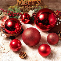 Plastik-Weihnachtskugeln 10cm 4er-Set Dekorative Hängende Baumschmuck Kreative Feiertags-Party-Kugeln Festliche Heimdekoration