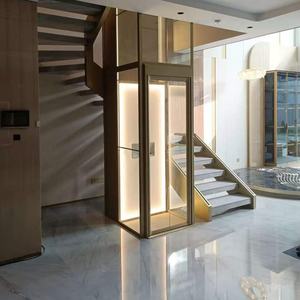 Ascensor Residencial de Diseño Moderno para Casa o Villa, de 800kg/1000kg, sin Engranajes, con Tracción, Elevador de Pasajeros, Elevador de Plataforma para el Hogar - Product Image 1