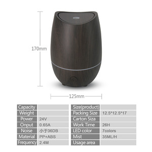 Humidificateur à ultrasons avec <span class=keywords><strong>batterie</strong></span> Rechargeable par USB <span class=keywords><strong>7</strong></span> couleurs, Mini, Portable, pour la maison, le bureau ou la voiture, brume d'air, ml - Product Image 3