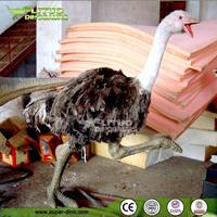 Oiseau autruche animé animatronique grandeur nature, simulation animale