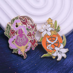 定制压铸金属硬搪瓷别针卡通动漫翻领别针软定制硬搪瓷别针丝网印刷 - Product Image 3