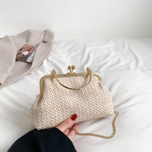 <span class=keywords><strong>Borsa</strong></span> a conchiglia in paglia mimetica autunnale, nuova versione coreana, personalizzabile, tessuta a mano, alla moda, per giovani donne - <span class=keywords><strong>Outlet</strong></span> di fabbrica - Product Image 2