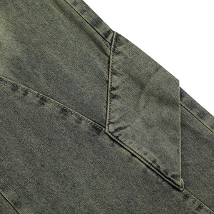 Pantalones Vaqueros Unisex de Cintura Media, Lavado Vintage, Pierna Ancha, Transpirables, con Costura Asimétrica, Estilo Holgado, Dobladillo Ajustado y Desgastado - Product Image 6