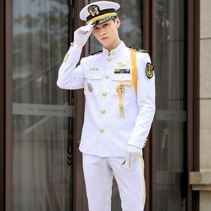 Uniforme d'équipage pour hommes, uniforme de <span class=keywords><strong>marin</strong></span>, veste de costume nautique, uniforme de sécurité <span class=keywords><strong>blanc</strong></span>, ensemble d'uniformes de concierge avec image postale - Product Image 4