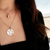 Collar con Colgante de Estrella de Circonita Cúbica Multicolor, Joyería Diaria Gemnel