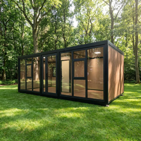 Maison conteneur préfabriquée de haute qualité à toit plat extensible avec conception de modèle 3D pour une utilisation modulaire en bureau de luxe ou villa