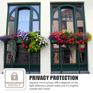 Película de vidrio para ventana de construcción, 60 pulgadas x 100 pies/rollo, protección contra rayos UV dañina, Protección de Privacidad, Control Solar, tipo reflectante plateado - Product Image 4