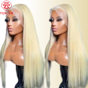 Perruque Lace Front 13x4 en Cheveux Chinois Remy 100% Vierges, <span class=keywords><strong>Blond</strong></span> 613, Lisse Soyeux Ondulé, Couvre Toute la Tête pour Femmes - Product Image 3