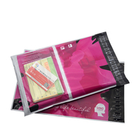 Nouveau matériel personnalisé Poly mail sac en plastique avec poignée Commerce expédition emballage courrier Express sac avec poche