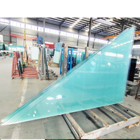 Panneau de verre trempé mat laminé 24 x 48, verre trempé pour clôture de balcon