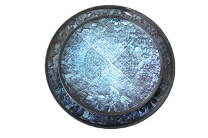Plaques <span class=keywords><strong>de</strong></span> mélamine 100% personnalisées, 10 pouces, vente en gros, <span class=keywords><strong>plaque</strong></span> en plastique noir imprimé, mosaïque bleue, 10 pouces - Product Image 1
