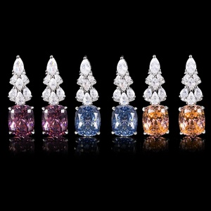 Boucles d'oreilles minimalistes écologiques en cuivre plaqué or avec zircon cubique marron 10*12mm – Nouveauté simple pour le quotidien - Product Image 4