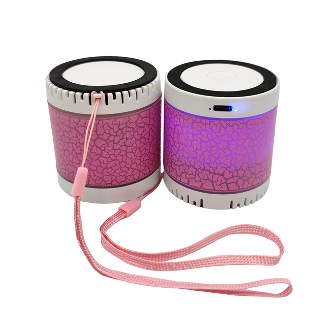 Mini Portable Bluetooth Speaker RGB LED Wireless Music Player with TF Card USB FM Radio Hands Free Bass Speaker