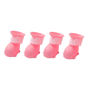 Botas para Perros con Correa de Princesa Pez, Zapatos para Lluvia, Novedad, 4 Piezas, Antideslizantes, para Todas las Estaciones, Estilo Lindo, Botas para Perros para Lluvia y Nieve - Product Image 6
